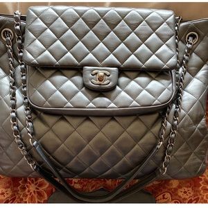 (SOLD) RARE Chanel Large Flap Shopping Tote